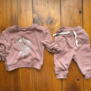 Little co flower sweatsuit